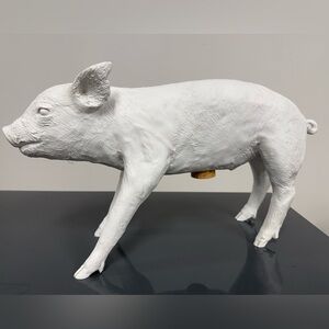 Harry Allen "Bank in the Form of a Pig" Matte White Piggy Bank